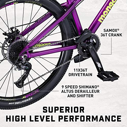 Mongoose Fireball Dirt Jump Mountain Bike 26-Inch Mechanical Disc Brakes Purple