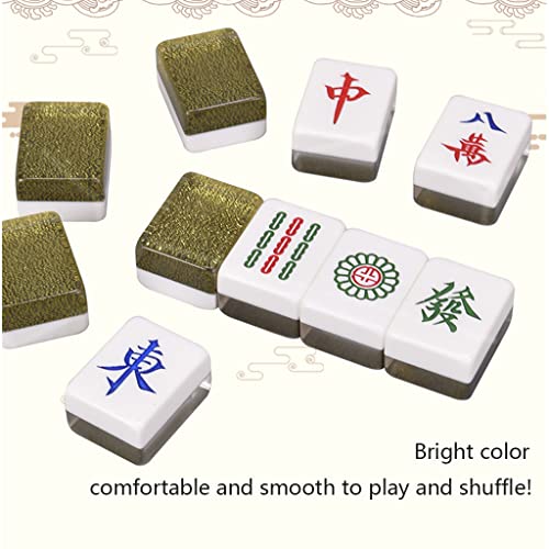 SHATONG Traditional Mahjong Game Set 144 Acrylic Tiles C