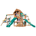 Swing-N-Slide Knightsbridge Wooden Swing Set with Slides & Climbing Wall Green