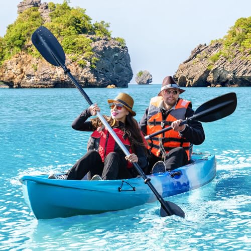 Garvee Fishing Kayaks 12.4FT 2 Person Sit on Top Kayak for Adults Blue Camo