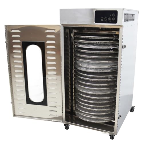 INTSUPERMAI 20 Layer Commercial Food Dehydrator Stainless Steel 110V
