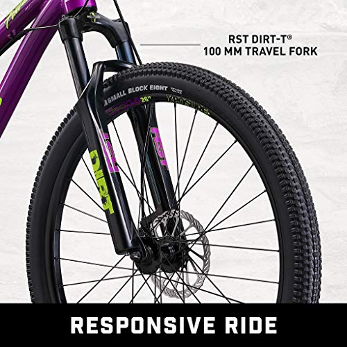 Mongoose Fireball Dirt Jump Mountain Bike 26-Inch Mechanical Disc Brakes Purple