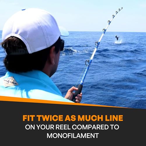 FINS Hollow Core Braided Fishing Line Yellow 150 lb 4800 Yds