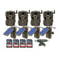 Stealth Cam Fusion X 26 MP Wireless Hunting Trail Camera Bundle with Solar Panel, Card Reader & 32GB Memory Card (4-Pack)