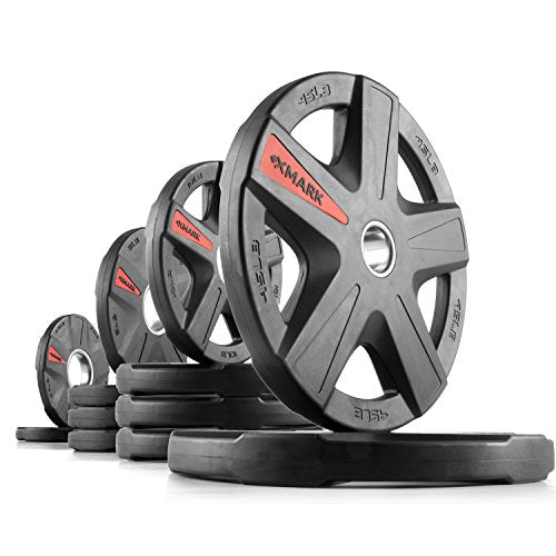 XMark Texas Star Olympic Barbell 155 lb Set with The Crowbar 7' Olympic Bar