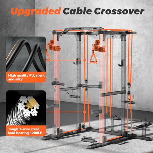 FEIERDUN Multi-function Squat Rack Power Cage FLA01 Orange