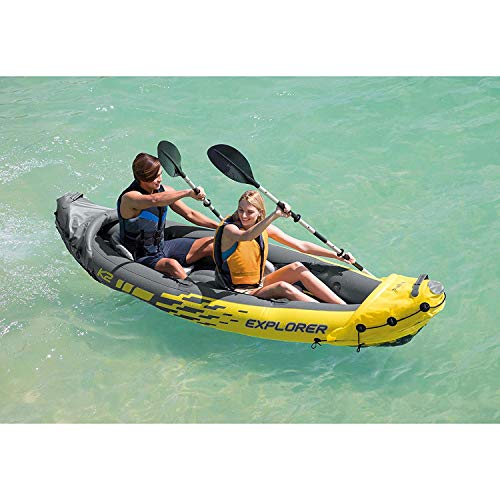 Intex Explorer K2 Inflatable Kayak Set Yellow