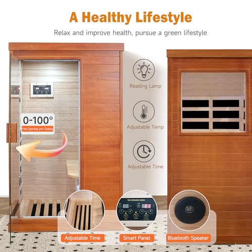 Daleyzay 1 Person Mini Far Infrared Sauna Natural