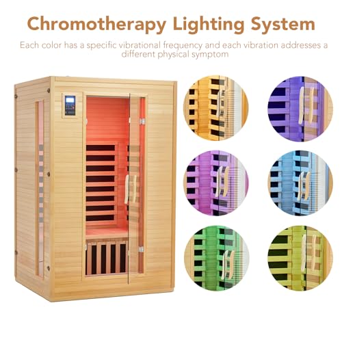 Towallmark Low EMF Infrared 2 Person Sauna Wood