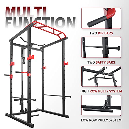 IFAST Power Cage with LAT Pull Down System & Weight Bench Cable Machine Attachments