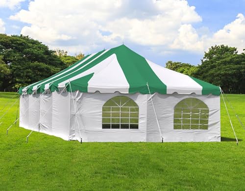 Party Tents Direct 20'x40' Weekender Canopy Pole Tent with Sidewalls Green