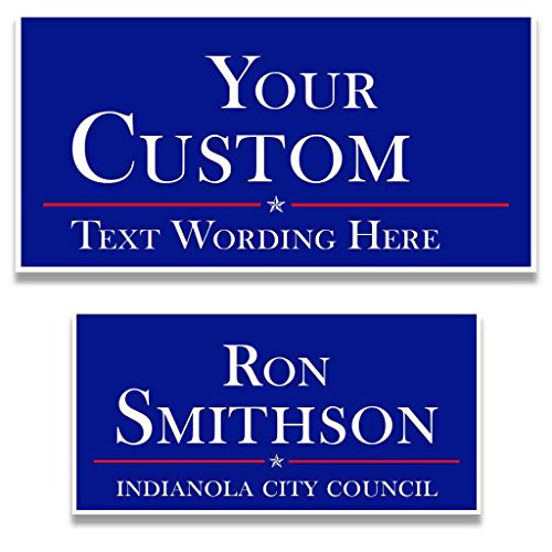 VictoryStore Custom Political Yard Sign 2-Sided Print with 2 Stakes Corrugated Plastic 18x24 Political_2