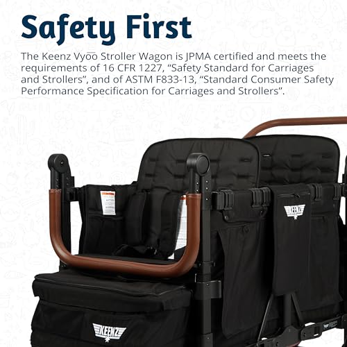 Keenz VYOO Stroller Wagon with Canopy Black
