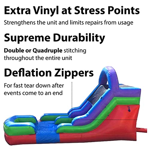 TentandTable Inflatable Water Slide Commercial Grade Retro Rainbow