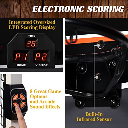 Barrington Billiards Urban Arcade Basketball Game with Electronic Scoring Black/White/Orange/Cement/Woodgrain