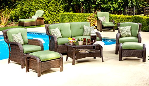 Hanover Replacement Cushions for Strathmere 6-Piece Seating Set Cilantro Green