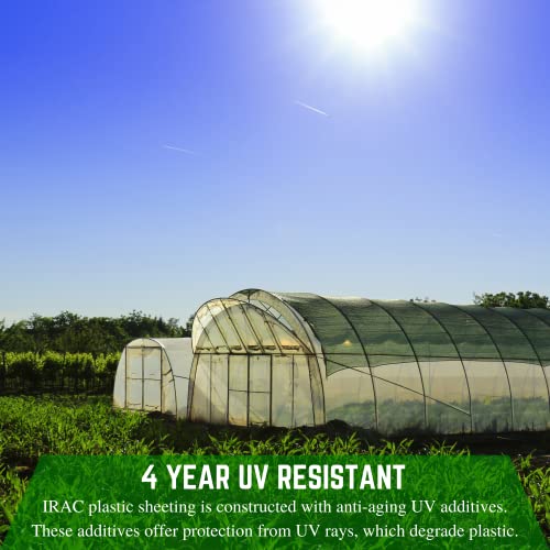 Farm Plastic Supply Clear IRAC Greenhouse Plastic Sheeting 6 Mil 40' x 80'