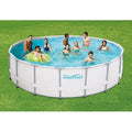 Summer Waves Elite 16' x 48" Round Metal Frame Pool with Deluxe Accessories White