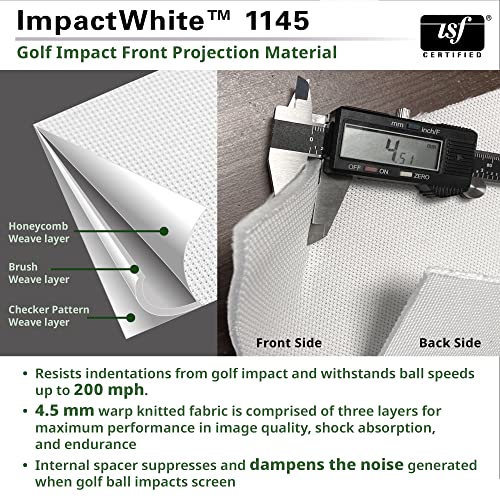 Elite Screens GolfSim DIY 10'x8' Impact Screen ImpactWhite 1145