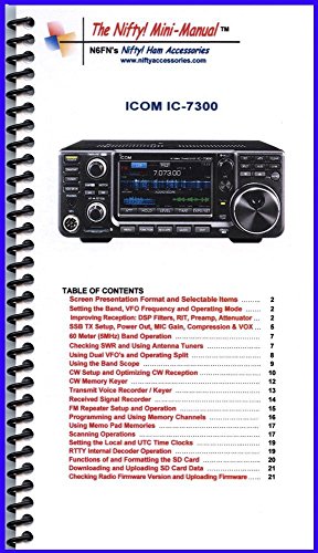 Icom IC-7300 Radio Programming Bundle with Nifty Guide and Ham Guides Pocket Reference Card Black