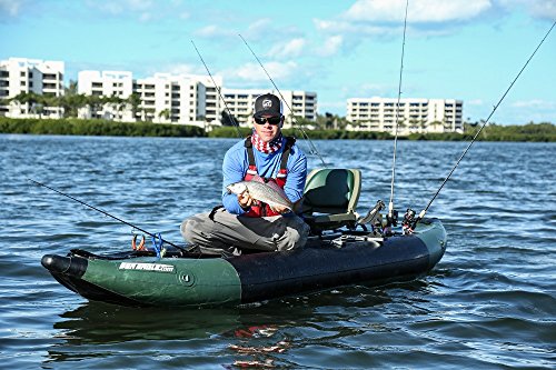 Sea Eagle 350FX Inflatable Explorer 1 Person Fishing Kayak Green