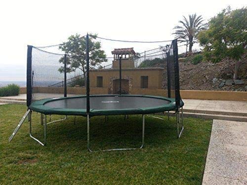 Galactic Xtreme 15 ft Round Trampoline with Net Black and Green