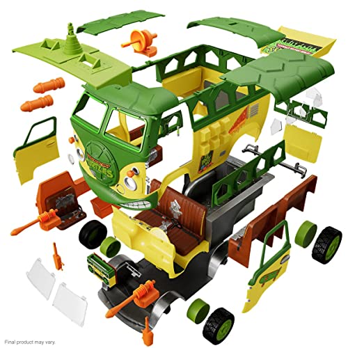 Super7 TMNT Ultimates Party Wagon Vehicle Multicolor