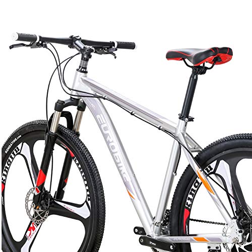 LZBIKE Aluminum Alloy Mountain Bike 21 Speed Shock Absorption Silver