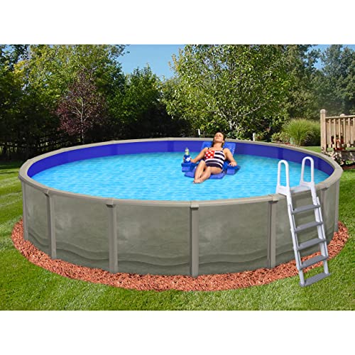 Blue Wave Mangalore 52" Round Mosaic Heavy Gauge Unibead Liner Blue