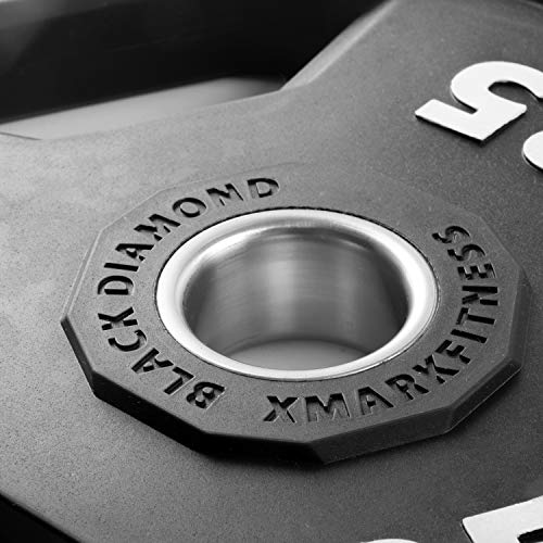 XMark Black Diamond Olympic Weight Plates 415 lb Set