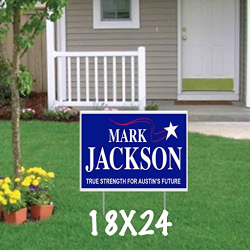 VictoryStore Custom Political Yard Sign 2-Sided Print 18x24 Corrugated Plastic Political_2