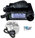YAESU Radio Accessory Bundle - FT-891 HF/6M Transceiver, RT Systems Software/Cable, Ham Guides Quick Reference Card Black