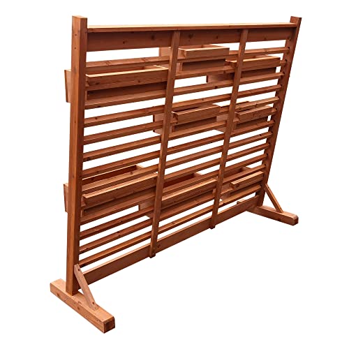 Leisure Season Vertical Garden Wall Planter Medium Brown