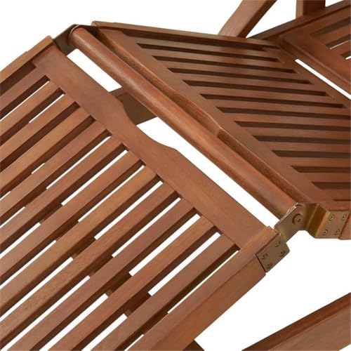 Pemberly Row Wood Lounge Chair with Arms and Adjustable Leg Rest Set of 2 Natural