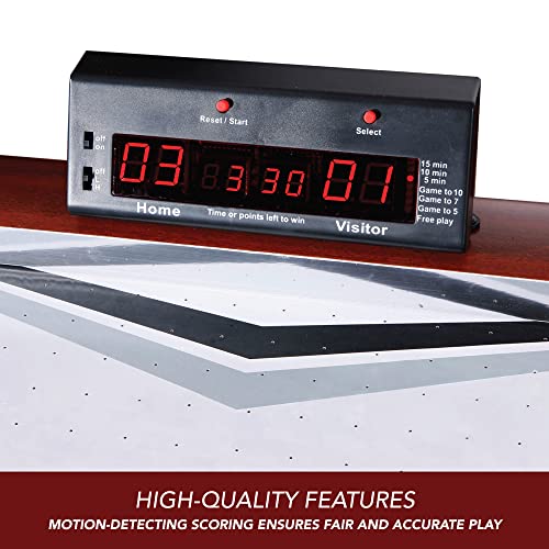Hathaway Midtown 6' Air Hockey Family Game Table Cherry Wood