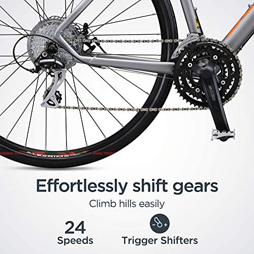 Schwinn Vantage F2 Sport Hybrid Bike 24-Speed Matte Grey