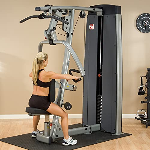 Body-Solid DPLS-F Pro Dual Vertical Press and LAT Machine Grey, Black