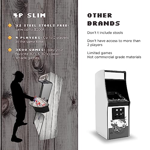Creative Outdoor Distributor Full Size Arcade Machine 4 Player 3500 Games 32" LCD Woodgrain Light Gray