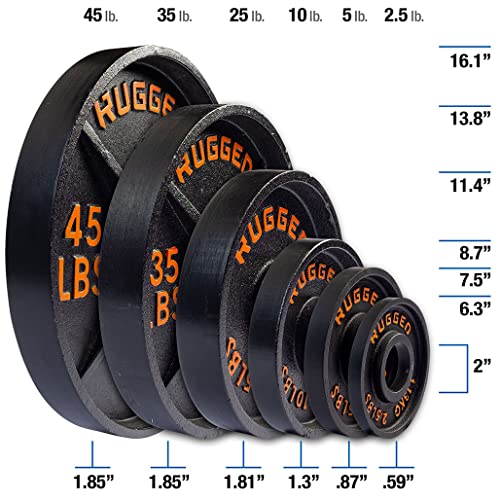 Rugged Strength & Fitness Half Rack with Lat Attachment Black