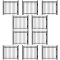 Fencer Wire Heavy Duty Flat Top Fence Gate 4FT x 4FT Black
