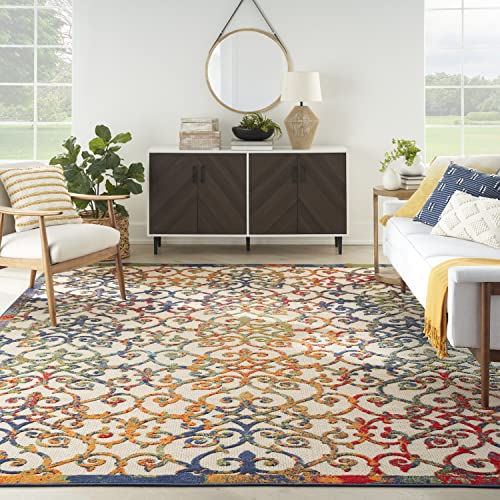 Nourison Aloha Indoor/Outdoor Multicolor Area Rug 10' x 14'
