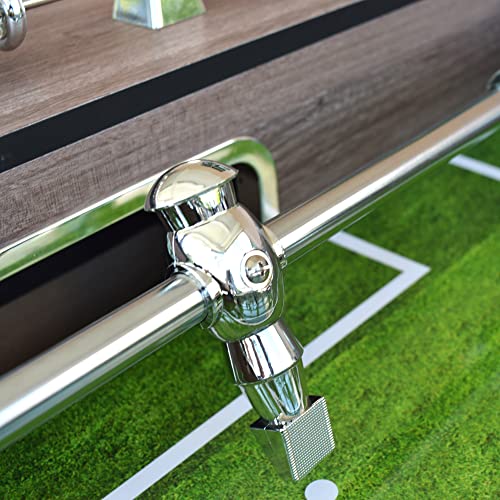 Hathaway Driftwood 56-in Premium Competition Foosball Table Driftwood/Green