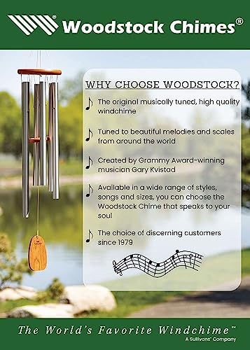 Woodstock Chimes Windsinger Chimes of King David 88'' Silver