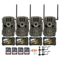 Stealth Cam 36MP Fusion Max Cellular Trail Camera Bundle with Accessories (4-Pack)
