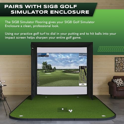The Indoor Golf Shop SIG8 Simulator Flooring Golf Mat & Putting Green