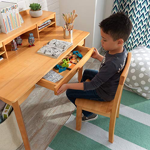 KidKraft Avalon Wooden Children's Desk with Hutch, Chair and Storage Natural