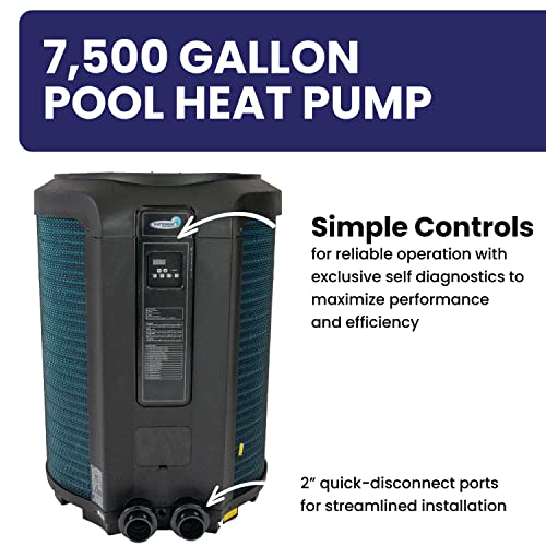 Blue Torrent Pumps ComforTemp Heat Pump 7,500 Gallon Pool 32,000 BTU Blue & Black