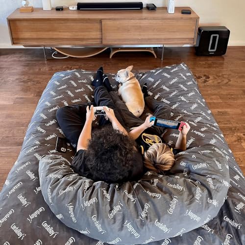CordaRoy's NEST Convertible Gaming Bean Bag Chair & Bed King Size Charcoal