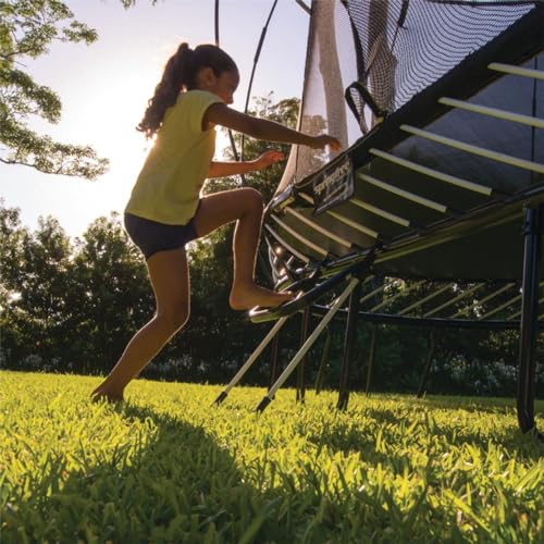 Springfree Medium Oval Trampoline 8x11 ft with FlexrStep V2 Black