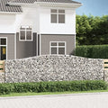Arched Gabion Basket 157.5"x19.7"x47.2"/55.1" Galvanized Iron White Black Other